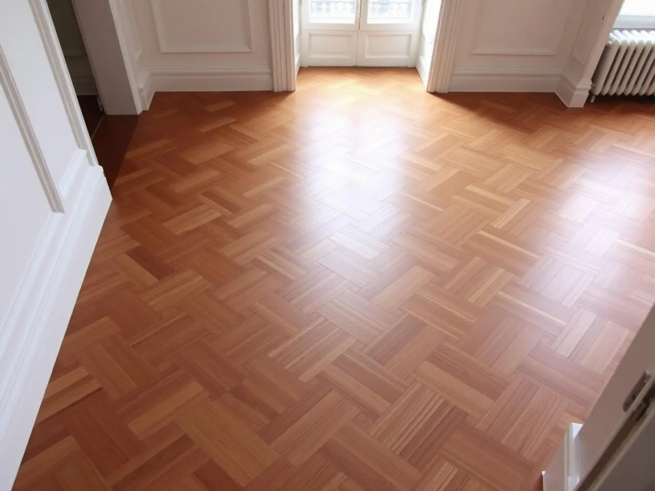 Parquet point de Hongrie — chantier Boyer Peinture